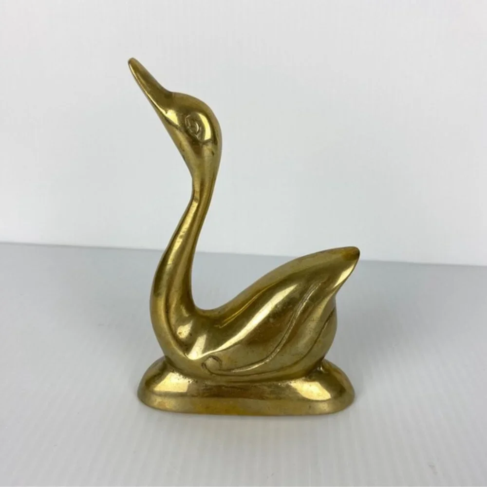 Brass Duck Ornament 3.5 X 5.5 inches Paperweight Decor - Picture 8 of 8